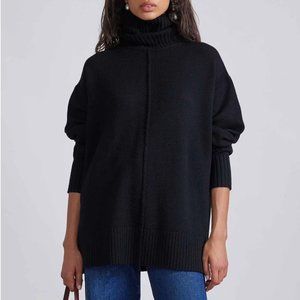 Apiece Apart Forte Relaxed Turtleneck Black